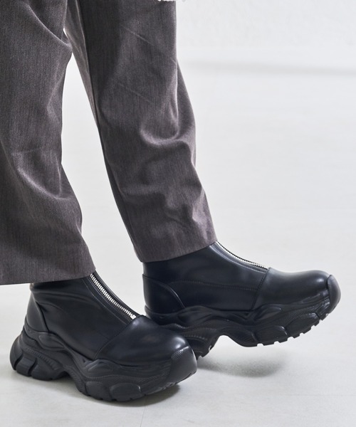 セール】フロントジップスニーカーソールブーツ 41437（ブーツ