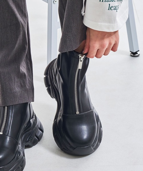 セール】フロントジップスニーカーソールブーツ 41437（ブーツ
