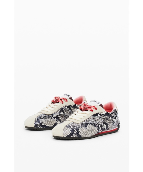 Desigual（デシグアル）の「RETROSNEAKERSNAKE レザースネークプリントローカットスニーカー（スニーカー・レディース・ホワイト・41/39/38/37/36/40）」の7枚目の写真
