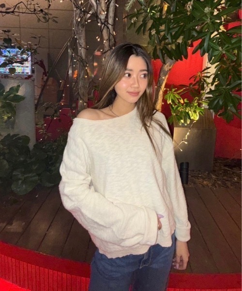 ニット セーター SNUGGLY SWEATER/ロキシーオフショルダースプリングニット レディース SNUGGLY SWEATER/ロキシーオフショルダースプリングニット