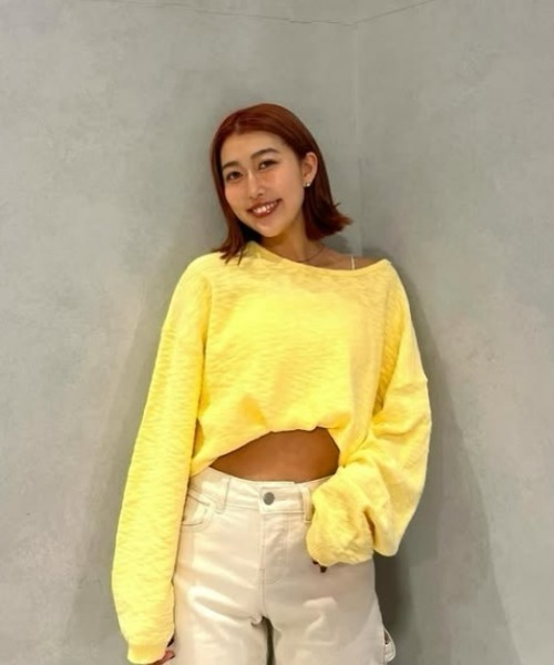 SNUGGLY SWEATER/ロキシーオフショルダースプリングニット