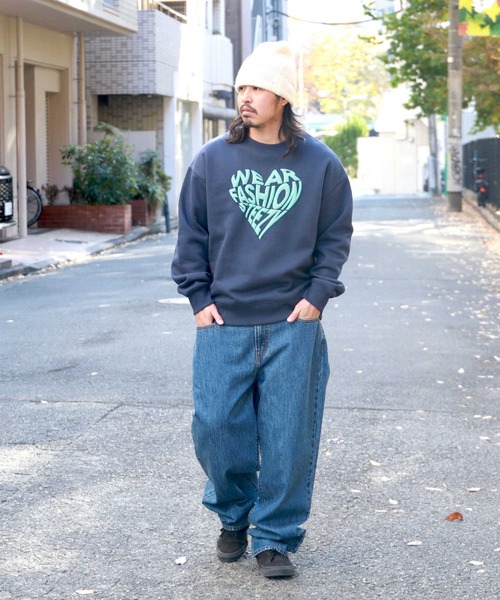 Right-on（ライトオン）の「【Refurbish】WEB限定 裏起毛デザインクルーネックスウェット（スウェット・メンズ・ネイビー/キナリ/ダークグレー/グレー・M/L）」の6枚目の写真