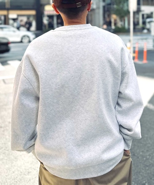 Right-on（ライトオン）の「【Refurbish】WEB限定 裏起毛デザインクルーネックスウェット（スウェット・メンズ・ネイビー/キナリ/ダークグレー/グレー・M/L）」の7枚目の写真