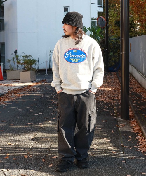 Right-on（ライトオン）の「【Refurbish】WEB限定 裏起毛デザインクルーネックスウェット（スウェット・メンズ・ネイビー/キナリ/ダークグレー/グレー・M/L）」の10枚目の写真