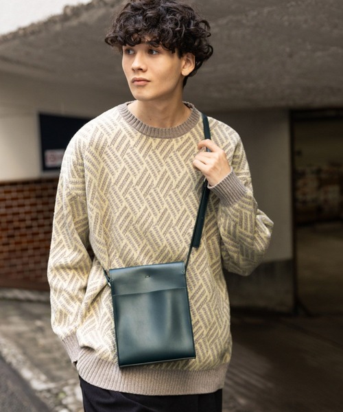 niko and...（ニコアンド）の「ステッチスクエアフェイクレザーショルダーバッグ（ショルダーバッグ・メンズ・ブラック/グリーン/ベージュ/ブラウン・FREE）」の16枚目の写真