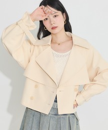 earth music&ecology（アースミュージックアンドエコロジー）の「バックフレアショートトレンチコート（トレンチコート）」