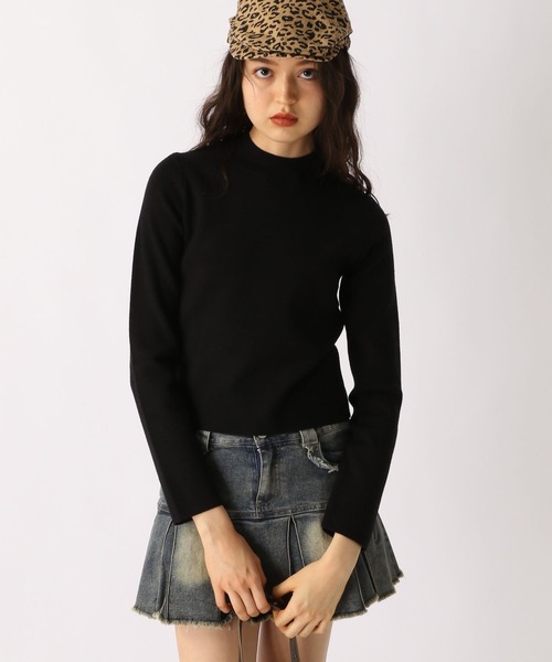 FOREVER 21(フォーエバー トゥエンティーワン)の「【2025SS】ハイネックインナーニット(ニット/セーター・レディース・ナチュラル/イエロー/ブラック・MEDIUM/SMALL)」の2枚目の写真