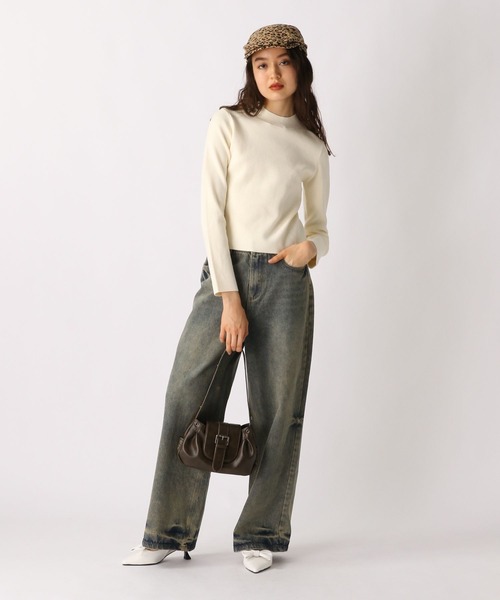 FOREVER 21(フォーエバー トゥエンティーワン)の「【2025SS】ハイネックインナーニット(ニット/セーター・レディース・ナチュラル/イエロー/ブラック・MEDIUM/SMALL)」の4枚目の写真