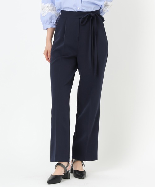 MISCH MASCH（ミッシュマッシュ）の「WEB限定  サイドリボンタックパンツ（その他パンツ・レディース・ネイビー/ライトブルー/ベージュ・S/L/M）」の10枚目の写真