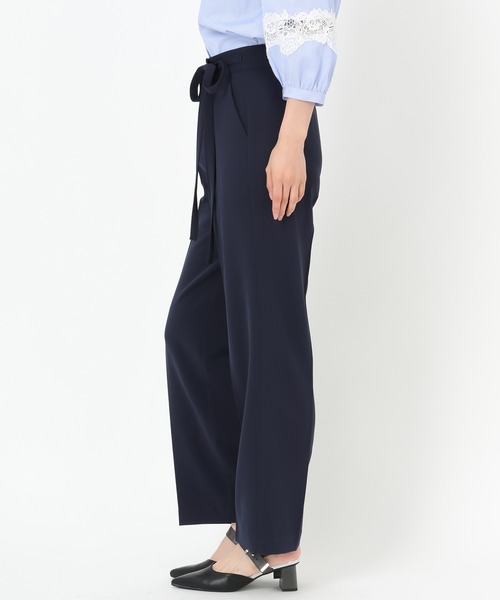 MISCH MASCH（ミッシュマッシュ）の「WEB限定  サイドリボンタックパンツ（その他パンツ・レディース・ネイビー/ライトブルー/ベージュ・S/L/M）」の15枚目の写真