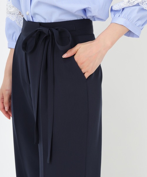 MISCH MASCH（ミッシュマッシュ）の「WEB限定  サイドリボンタックパンツ（その他パンツ・レディース・ネイビー/ライトブルー/ベージュ・S/L/M）」の19枚目の写真