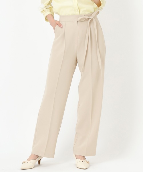 MISCH MASCH（ミッシュマッシュ）の「WEB限定  サイドリボンタックパンツ（その他パンツ・レディース・ネイビー/ライトブルー/ベージュ・S/L/M）」の12枚目の写真