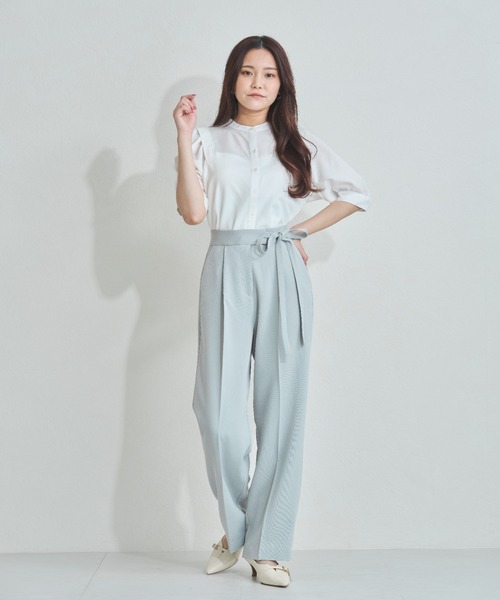 MISCH MASCH(ミッシュマッシュ)の「WEB限定 サイドリボンタックパンツ(その他パンツ・レディース・ネイビー/ライトブルー/ベージュ・S/L/M)」の13枚目の写真