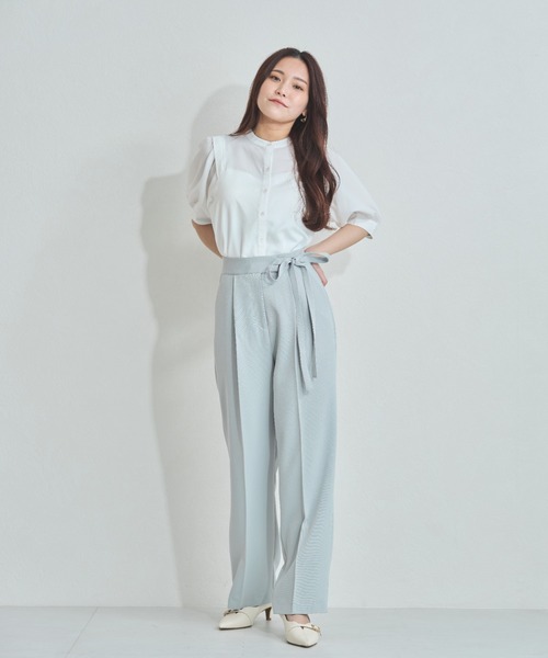 MISCH MASCH(ミッシュマッシュ)の「WEB限定 サイドリボンタックパンツ(その他パンツ・レディース・ネイビー/ライトブルー/ベージュ・S/L/M)」の17枚目の写真