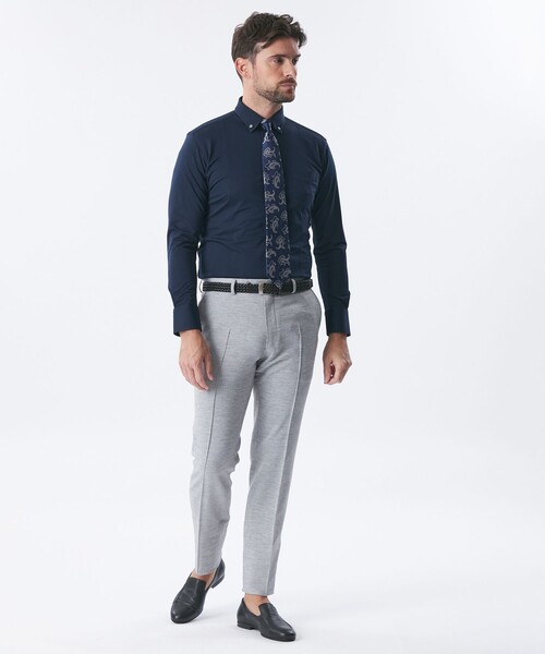 EPOCA UOMO(エポカウォモ)の「ブライトポリエステル混ロングスリーブシャツ(シャツ/ブラウス・メンズ・ライトグレー/ネイビー/ホワイト・46/48)」の7枚目の写真