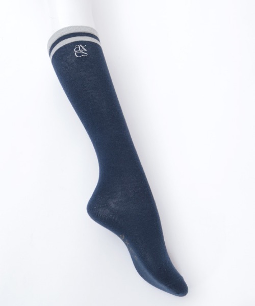 axes femme（アクシーズファム）の「ロゴ刺繍入りラインソックス（ソックス/靴下・レディース・ネイビー/ブラック/キナリ・FREE）」の17枚目の写真