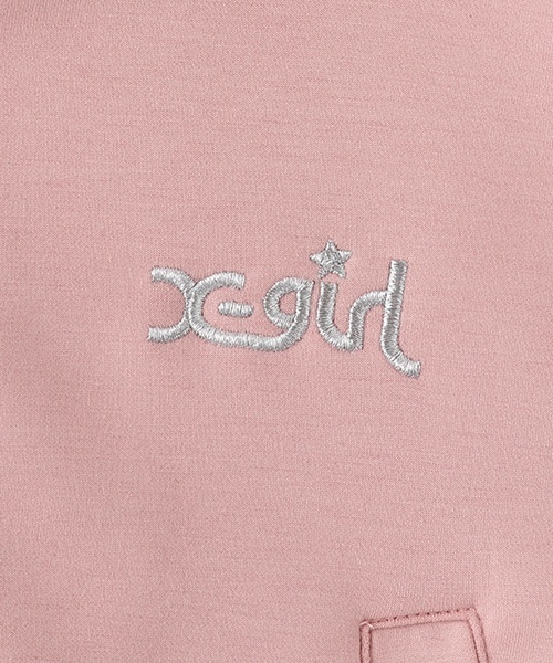 X-girl Stages(エックスガールステージス)の「エンボスロゴショート丈ジップパーカー(パーカー・キッズ・ピンク/オフホワイト/ブラック・100cm/90cm/80cm/110cm/130cm/120cm/140cm)」の18枚目の写真