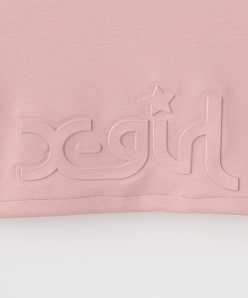 X-girl Stages(エックスガールステージス)の「エンボスロゴショート丈ジップパーカー(パーカー・キッズ・ピンク/オフホワイト/ブラック・100cm/90cm/80cm/110cm/130cm/120cm/140cm)」の21枚目の写真