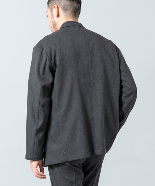 URBAN RESEARCH ROSSO MEN(アーバンリサーチロッソメン)の「『セットアップ対応』リネン混ストレッチジャケット(その他アウター・メンズ・チャコールグレー/ネイビー・MEDIUM/LARGE)」の5枚目の写真