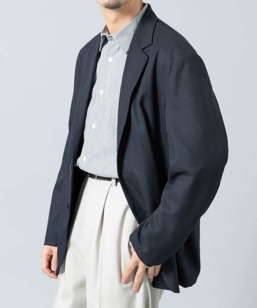 URBAN RESEARCH ROSSO MEN(アーバンリサーチロッソメン)の「『セットアップ対応』リネン混ストレッチジャケット(その他アウター・メンズ・チャコールグレー/ネイビー・MEDIUM/LARGE)」の20枚目の写真