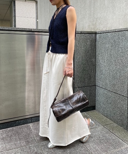 AIC.（エーアイシー）の「ダブルウエストリメイクデザイン裏毛スカート（スカート・レディース・オフホワイト/ネイビー・FREE）」の12枚目の写真