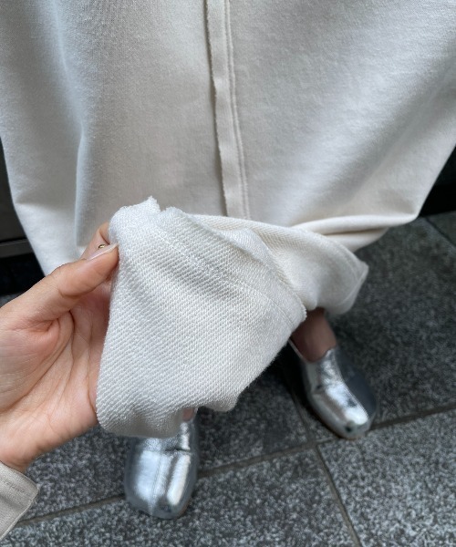 AIC.（エーアイシー）の「ダブルウエストリメイクデザイン裏毛スカート（スカート・レディース・オフホワイト/ネイビー・FREE）」の19枚目の写真