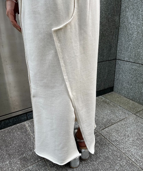 AIC.（エーアイシー）の「ダブルウエストリメイクデザイン裏毛スカート（スカート・レディース・オフホワイト/ネイビー・FREE）」の17枚目の写真