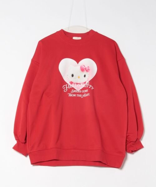 トレーナー スウェット 「HELLO KITTY」 SMILES COME FROM THE HEART SWEAT レディース MORE self LOVE トレーナー スウェット 「HELLO KITTY」 SMILES