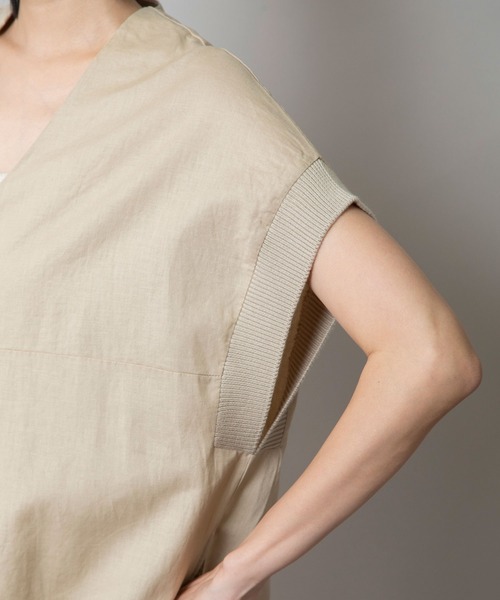 Munich(ミューニック)の「【吸水性・発散性】コットンリネンドッキングリブワンピース(ワンピース・レディース・ブラウン/ベージュ/ブラック・FREE)」の9枚目の写真