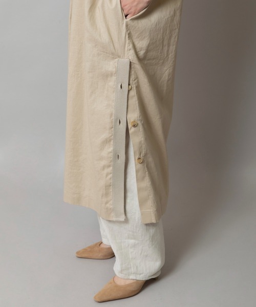 Munich(ミューニック)の「【吸水性・発散性】コットンリネンドッキングリブワンピース(ワンピース・レディース・ブラウン/ベージュ/ブラック・FREE)」の10枚目の写真