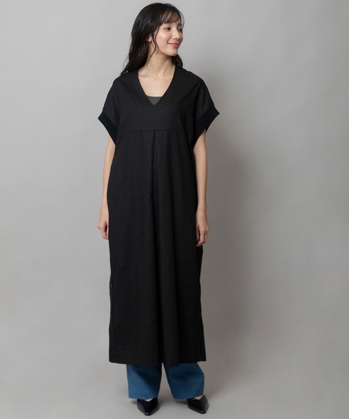 Munich(ミューニック)の「【吸水性・発散性】コットンリネンドッキングリブワンピース(ワンピース・レディース・ブラウン/ベージュ/ブラック・FREE)」の17枚目の写真