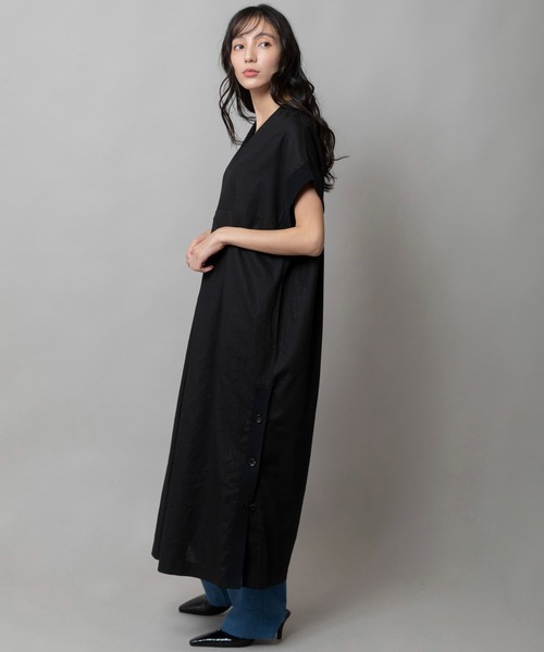 Munich(ミューニック)の「【吸水性・発散性】コットンリネンドッキングリブワンピース(ワンピース・レディース・ブラウン/ベージュ/ブラック・FREE)」の18枚目の写真