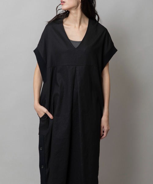 Munich(ミューニック)の「【吸水性・発散性】コットンリネンドッキングリブワンピース(ワンピース・レディース・ブラウン/ベージュ/ブラック・FREE)」の21枚目の写真