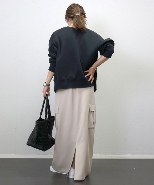 Aletta vita(アレッタビータ)の「ダンボールドットボタン2WAYカーディガン(カーディガン/ボレロ・レディース・ブラック/グレー系その他/カーキブラウン・FREE)」の5枚目の写真