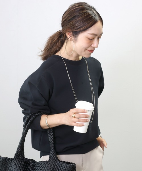 Aletta vita(アレッタビータ)の「ダンボールドットボタン2WAYカーディガン(カーディガン/ボレロ・レディース・ブラック/グレー系その他/カーキブラウン・FREE)」の13枚目の写真