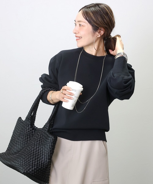 Aletta vita(アレッタビータ)の「ダンボールドットボタン2WAYカーディガン(カーディガン/ボレロ・レディース・ブラック/グレー系その他/カーキブラウン・FREE)」の14枚目の写真