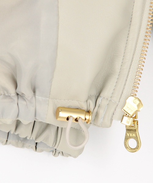 NICOLE white(ニコルホワイト)の「スタンドドロストブルゾン(ブルゾン・レディース・ブラック/ベージュ/オリーブ・FREE)」の21枚目の写真