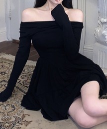 Mejoul（メジュール）の「オフショル ボリュームフレアタイトミニコルセット風ワンピース（ワンピース）」