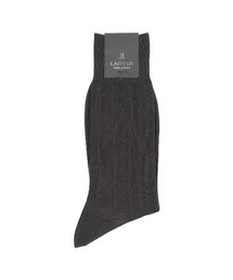 LANVIN collection（ランバン コレクション）の「LANVIN COLLECTION 抗菌防臭 足底鹿の子編み 涼感 リンクスストライプ ビジネスソックス 02402031（ソックス/靴下）」