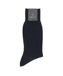 LANVIN collection（ランバン コレクション）の「LANVIN COLLECTION 抗菌防臭 足底鹿の子編み 涼感 リンクスストライプ ビジネスソックス 02402031（ソックス/靴下）」