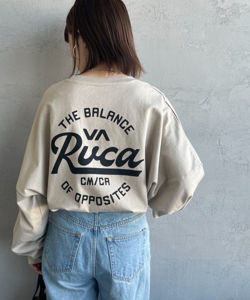RVCA（ルーカ）の「[RVCA/ルーカ] サークルロゴ バックプリントロンＴ（Tシャツ/カットソー・レディース・カーキ/ブラック/ホワイト・XL/L/M）」の3枚目の写真