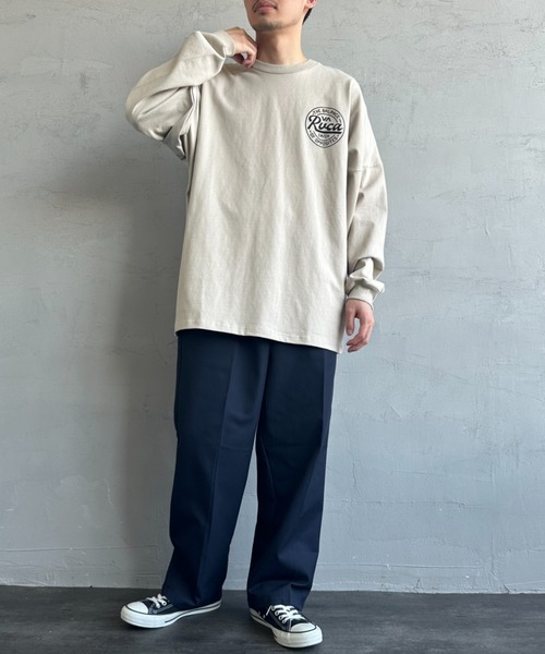 RVCA（ルーカ）の「[RVCA/ルーカ] サークルロゴ バックプリントロンＴ（Tシャツ/カットソー・レディース・カーキ/ブラック/ホワイト・XL/L/M）」の8枚目の写真