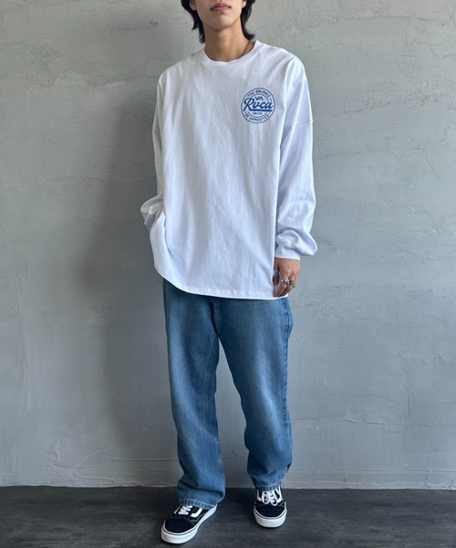 RVCA（ルーカ）の「[RVCA/ルーカ] サークルロゴ バックプリントロンＴ（Tシャツ/カットソー・レディース・カーキ/ブラック/ホワイト・XL/L/M）」の4枚目の写真