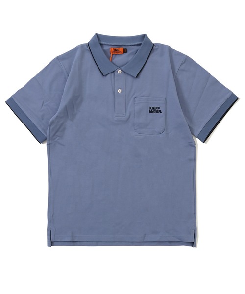 KRIFF MAYER Kid's Collection（クリフメイヤーキッズコレクション）の「リブラインカノコポロシャツ（ポロシャツ・キッズ・グレイッシュベージュ/グリーン/ブルー/ピンク/ブラック・120/130/140/150/160/170）」の4枚目の写真