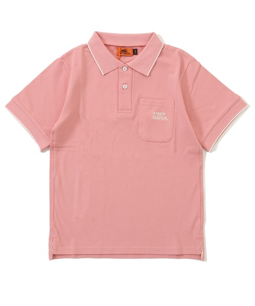 KRIFF MAYER Kid's Collection（クリフメイヤーキッズコレクション）の「リブラインカノコポロシャツ（ポロシャツ・キッズ・グレイッシュベージュ/グリーン/ブルー/ピンク/ブラック・120/130/140/150/160/170）」の13枚目の写真