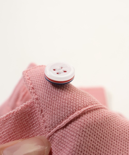 KRIFF MAYER Kid's Collection（クリフメイヤーキッズコレクション）の「リブラインカノコポロシャツ（ポロシャツ・キッズ・グレイッシュベージュ/グリーン/ブルー/ピンク/ブラック・120/130/140/150/160/170）」の22枚目の写真