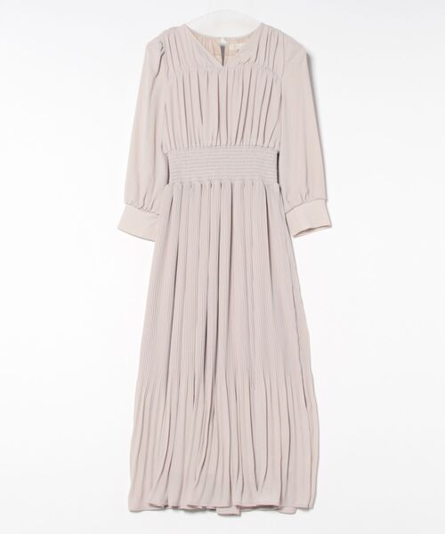 12Twelve Agenda（トゥエルブ　アジェンダ）の「Vネック消しプリーツウエストシャーリングロングワンピース（ワンピース・レディース・ネイビー/グレイッシュベージュ/アイボリー・M）」の12枚目の写真