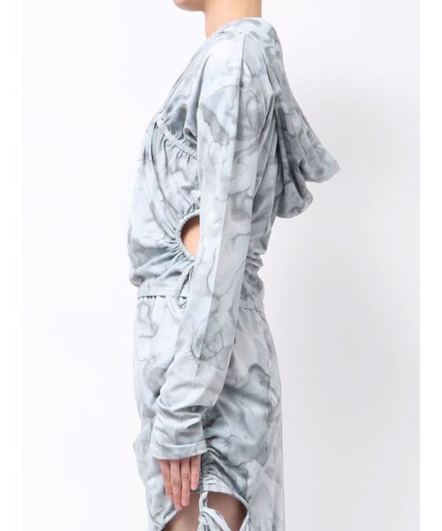 EMODA(エモダ)の「ホールギャザーリボントップ(Tシャツ/カットソー・レディース・グレー/ブラック/その他・FREE)」の8枚目の写真