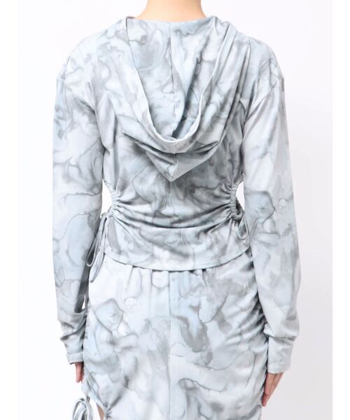 EMODA(エモダ)の「ホールギャザーリボントップ(Tシャツ/カットソー・レディース・グレー/ブラック/その他・FREE)」の9枚目の写真