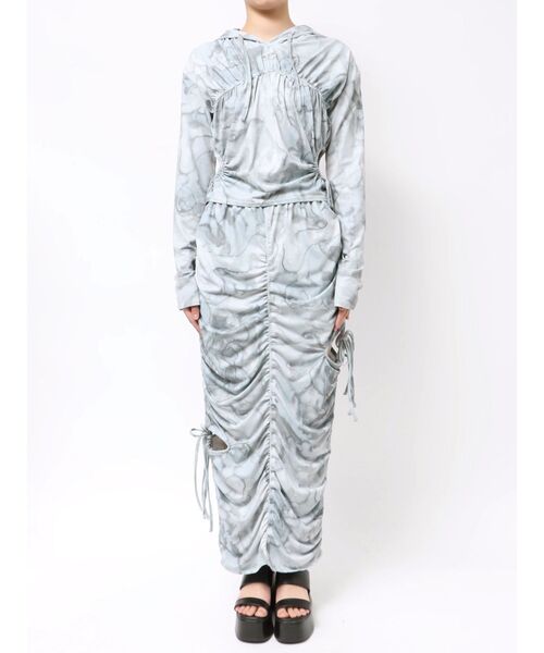 EMODA(エモダ)の「ホールギャザーリボントップ(Tシャツ/カットソー・レディース・グレー/ブラック/その他・FREE)」の14枚目の写真